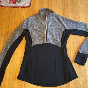 Reebok Womens Athletic Running Stretch Quarter Zip Jacket